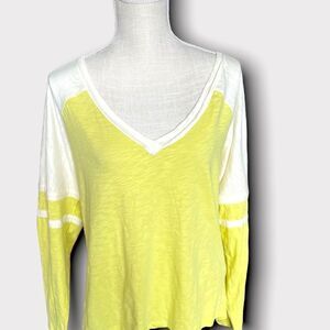 Pilcro & The Letterpress Anthropologie V Neck LS Tee